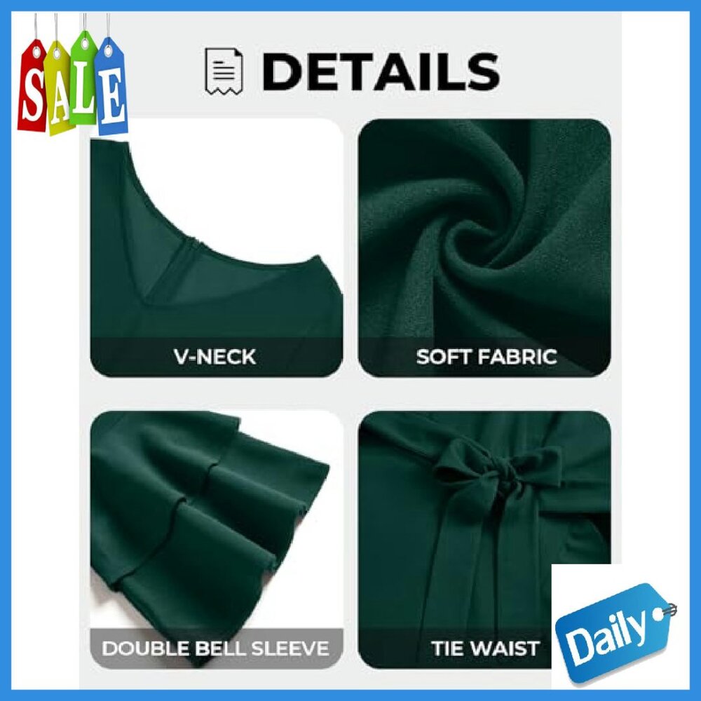 Plus Size V-Neck High Low Split Ruffle Cocktail D… - image 6